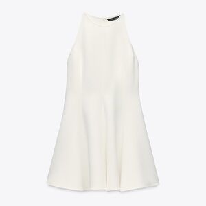 NWT Zara Elegant White Sleeveless Dress